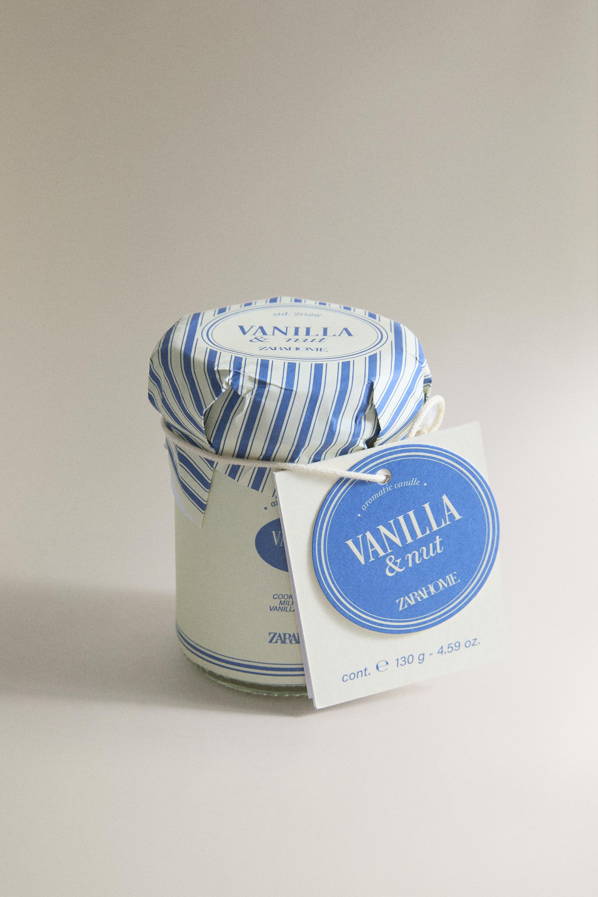 (130 G) VANILLA & NUT SCENTED CANDLE